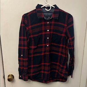 Tommy Hilfiger Women’s Shirt Red/Blue Medium